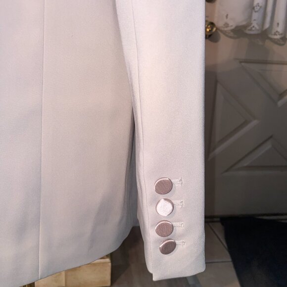CHIC LUXEDRESS CLASSIC SATIN LAPEL 1 BUTTON TAILORED BLAZER SIZE MEDIUM - Picture 4 of 8